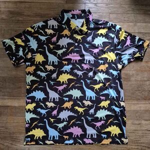 Dino Men's Vibrant Golf Polo - XL - New